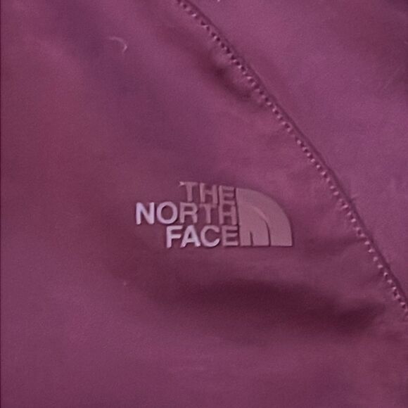 The north face fleece-lined hooded jacket   Burgundy maroon size smalll petite - Picture 6 of 8